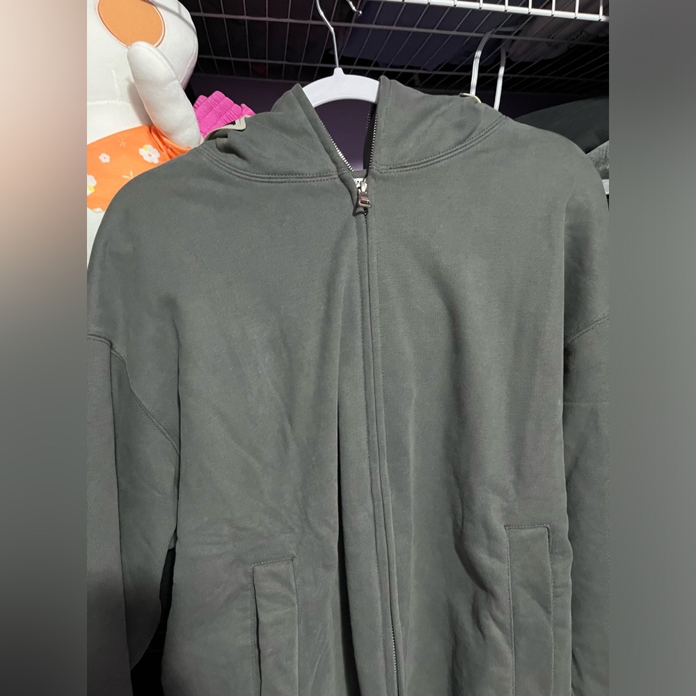 Bape grey shark full zip up hoodie